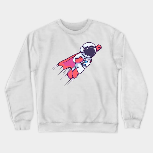 Astronaut Super Flying Crewneck Sweatshirt by TirasElessa
